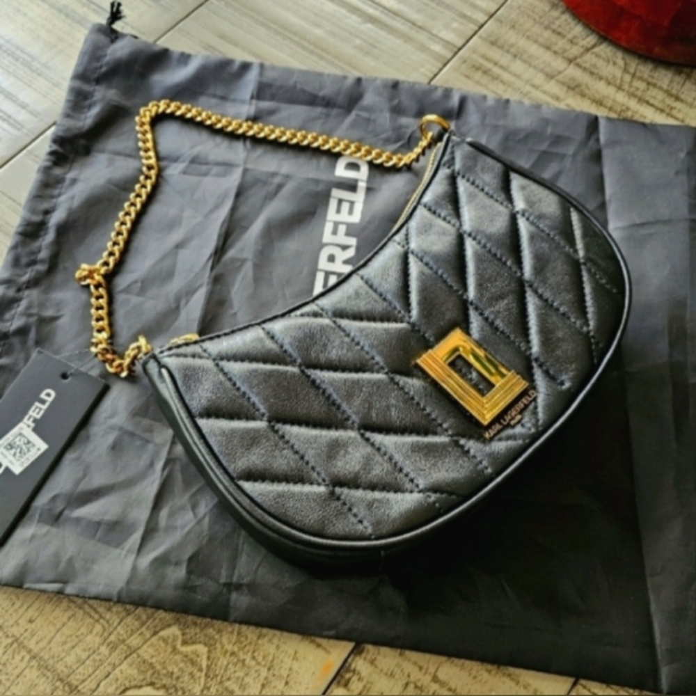 Karl Lagerfeld Lafayette Leather Chain Bag